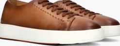 cognac santoni lage sneakers clean row