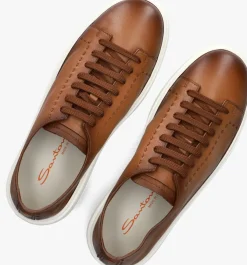 cognac santoni lage sneakers clean row