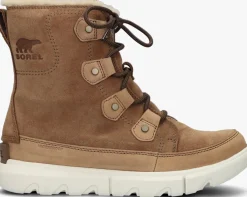 cognac sorel vachtlaarzen sorel explorer ii joan faux fur wp