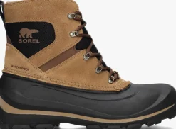 cognac sorel veterboots buxton lace wp