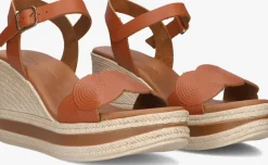 cognac stefano lauran sandalen met hak 8734