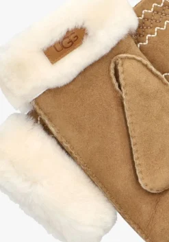 cognac ugg handschoenen atherson embroidered mitten