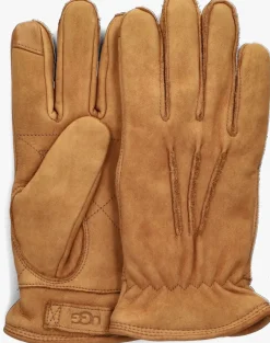 cognac ugg handschoenen point leather glove