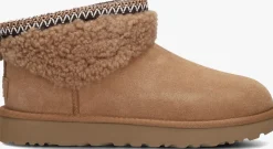 cognac ugg vachtlaarzen classic ultra mini maxi curly