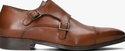 cognac van bommel nette schoenen sbm-30020 raffia