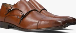 cognac van bommel nette schoenen sbm-30020 raffia