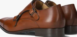 cognac van bommel nette schoenen sbm-30020 raffia