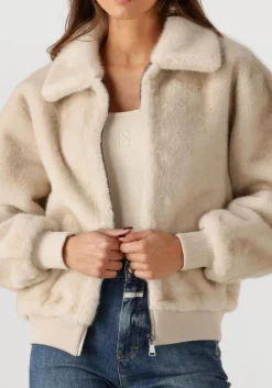 creme alter ego faux fur jas linn