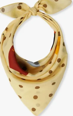 creme bonnie studios sjaal polka dot scarf