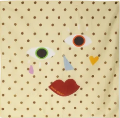 creme bonnie studios sjaal polka dot scarf