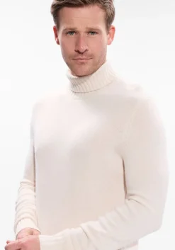 creme leurink knit coltrui trani col