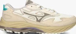 creme mizuno lage sneakers wave rider beta