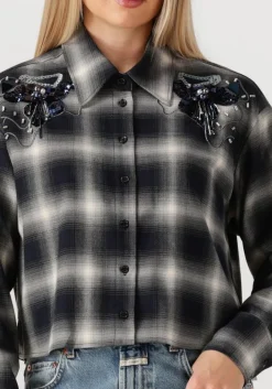 dante6 eason check emballished shirt