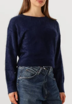 donkerblauwe absolut cashmere trui zoe