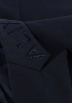 donkerblauwe alix the label blazer ladies woven double breasted blazer