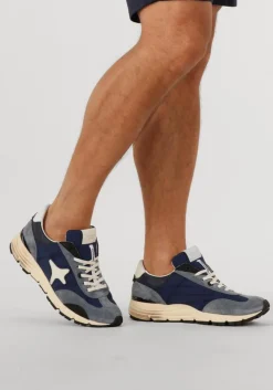 donkerblauwe ama brand deluxe lage sneakers urban