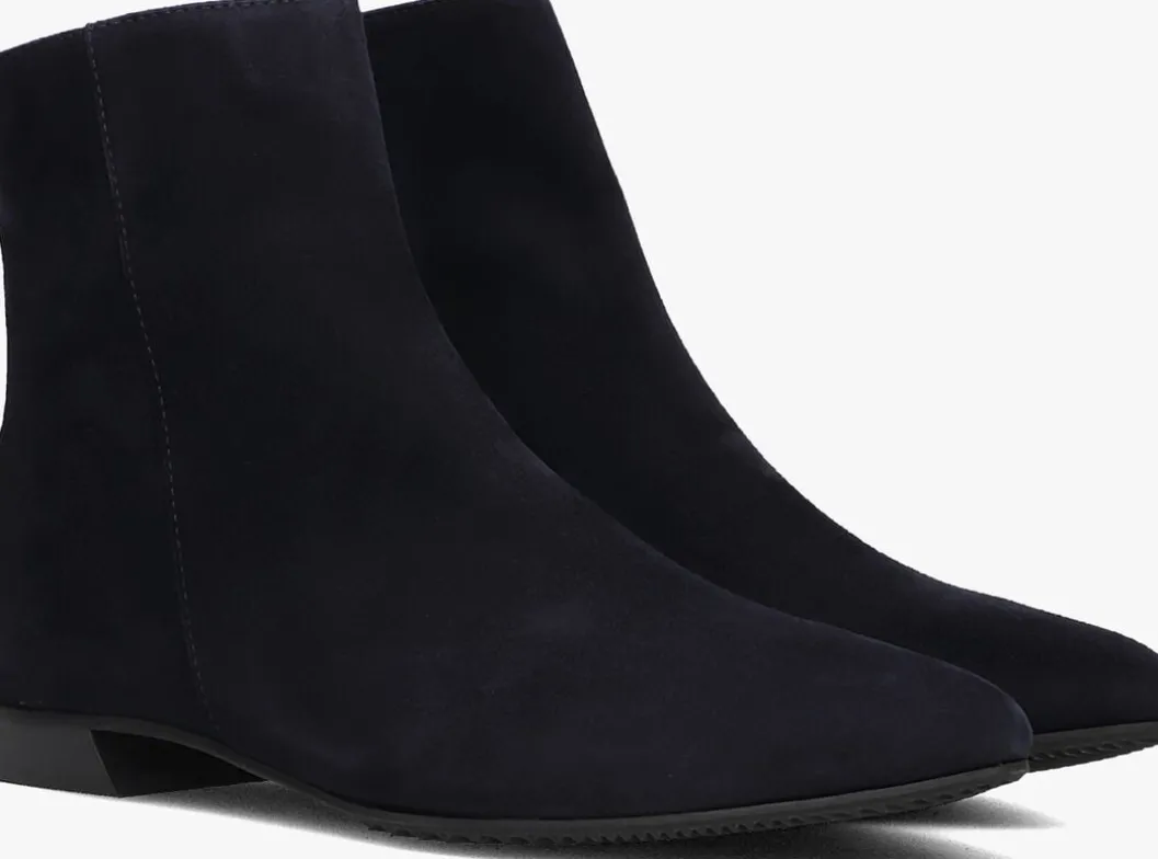 donkerblauwe brunate enkellaarsjes 18032