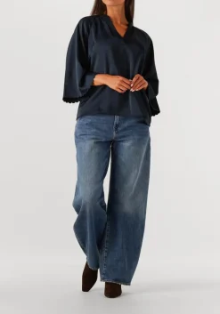donkerblauwe bruuns bazaar blouses bbwinny blouse
