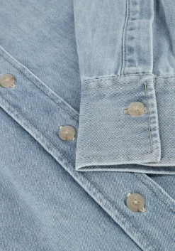 donkerblauwe closed blouses classic shirt