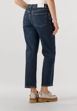 donkerblauwe closed straight leg jeans milo