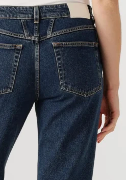 donkerblauwe closed straight leg jeans milo