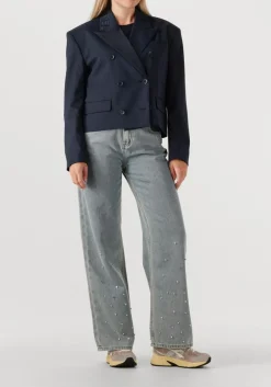 donkerblauwe closed top crewneck shortsleeve