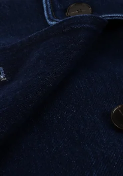 donkerblauwe closed trenchcoats cropped trench