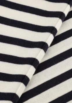 donkerblauwe closed trui basic long sleeve st striped