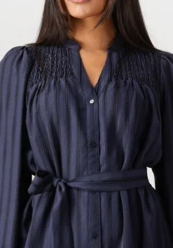 donkerblauwe co'couture midi jurk lulu dress