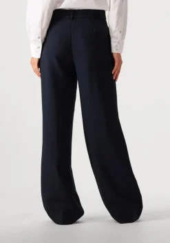 donkerblauwe co'couture wijde broek vola long wide pant