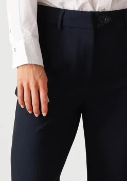 donkerblauwe co'couture wijde broek vola long wide pant