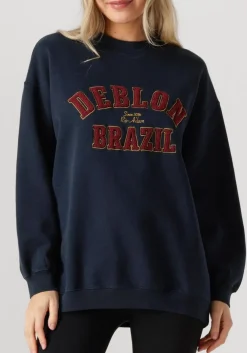 donkerblauwe deblon sports sweater malou sweater