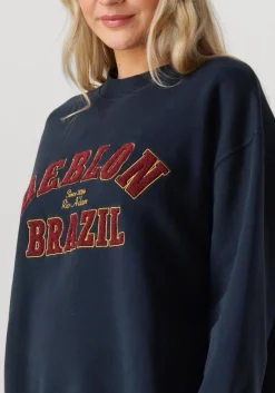 donkerblauwe deblon sports sweater malou sweater