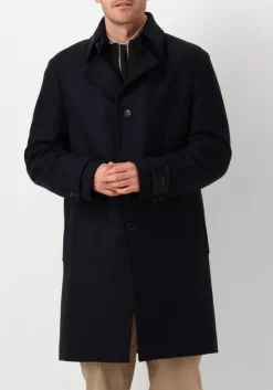 donkerblauwe drykorn mantel skaro