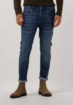 donkerblauwe drykorn slim fit jeans west 260135