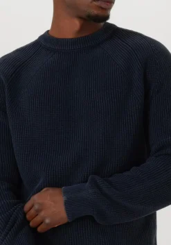 donkerblauwe drykorn trui rippley 422117