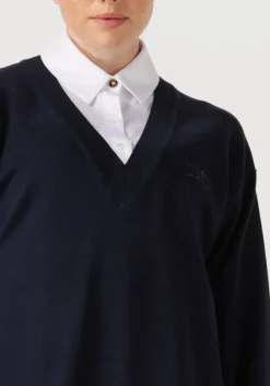 donkerblauwe elisabetta franchi mini jurk knitted dress