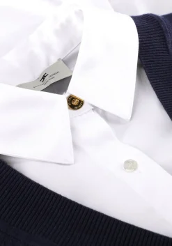 donkerblauwe elisabetta franchi mini jurk knitted dress