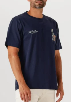 donkerblauwe filling pieces t-shirt t-shirt speaker wall