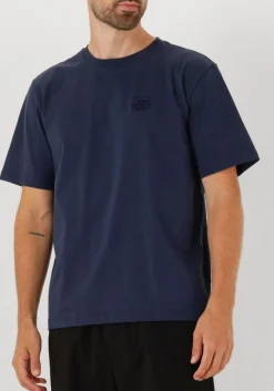 donkerblauwe filling pieces t-shirt t-shirt embroidered knot