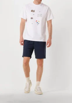 donkerblauwe forét korte broek hush seersucker short