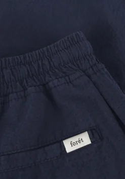 donkerblauwe forét korte broek hush seersucker short
