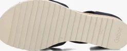 donkerblauwe gabor sandalen met hak 782