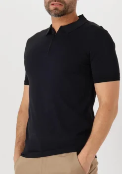 donkerblauwe genti polo polo zip ss k2053-1260