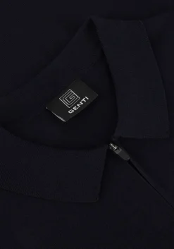 donkerblauwe genti polo polo zip ss k2053-1260