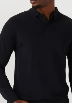 donkerblauwe genti trui polo ls