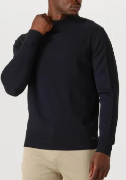 donkerblauwe genti trui turtle ls