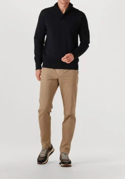 donkerblauwe genti trui turtle 3 button ls