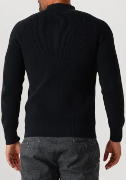 donkerblauwe gentiluomo trui turtle zip