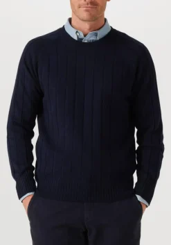 donkerblauwe gran sasso trui crew l slv